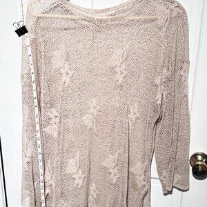 Elegant Cream Knit Swim Coverup